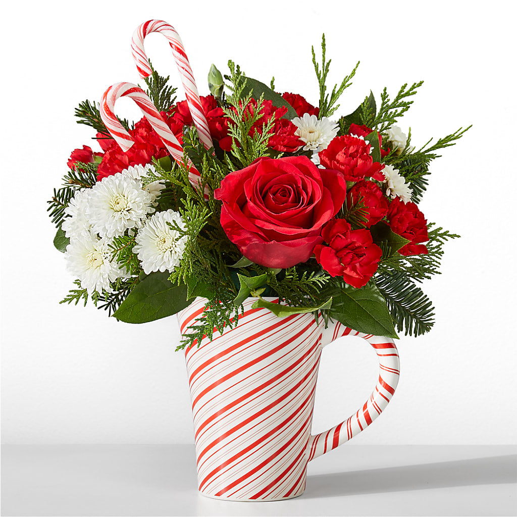 Peppermint Swirl Mug – Facet Flowers, Austin TX