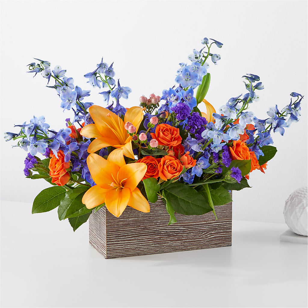 Radiant Citrus Box Bouquet – Facet Flowers, Austin TX