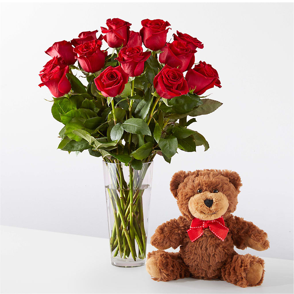 Romantic Long Stem Red Rose Bouquet Bundles – Facet Flowers, Austin TX