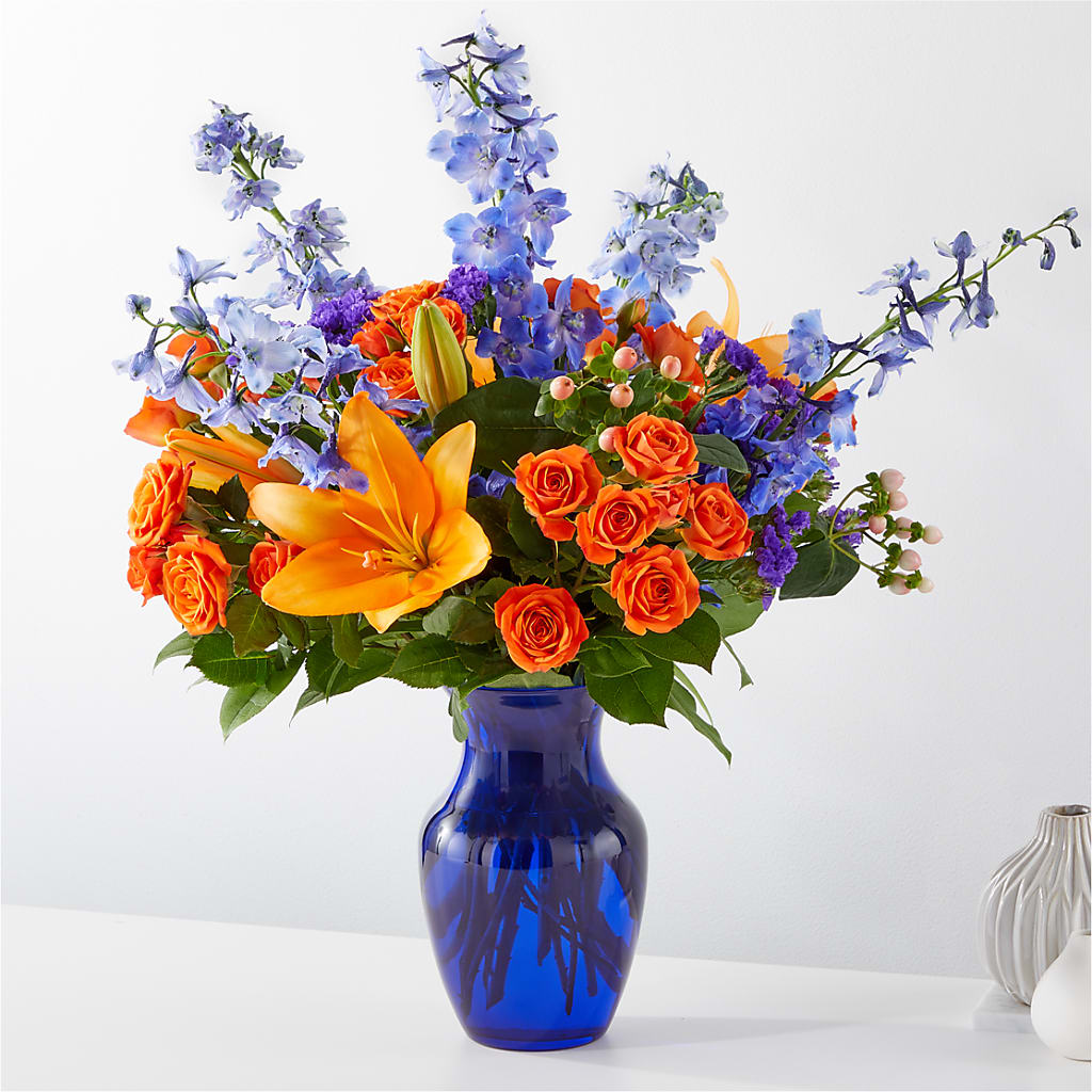 Radiant Citrus Bouquet – Facet Flowers, Austin TX