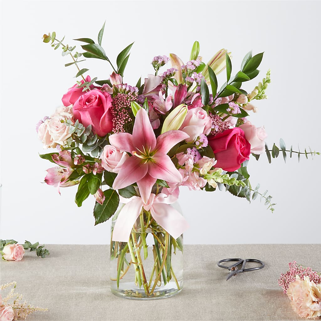 Pink Ribbon - A Florist Original – Facet Flowers, Austin TX