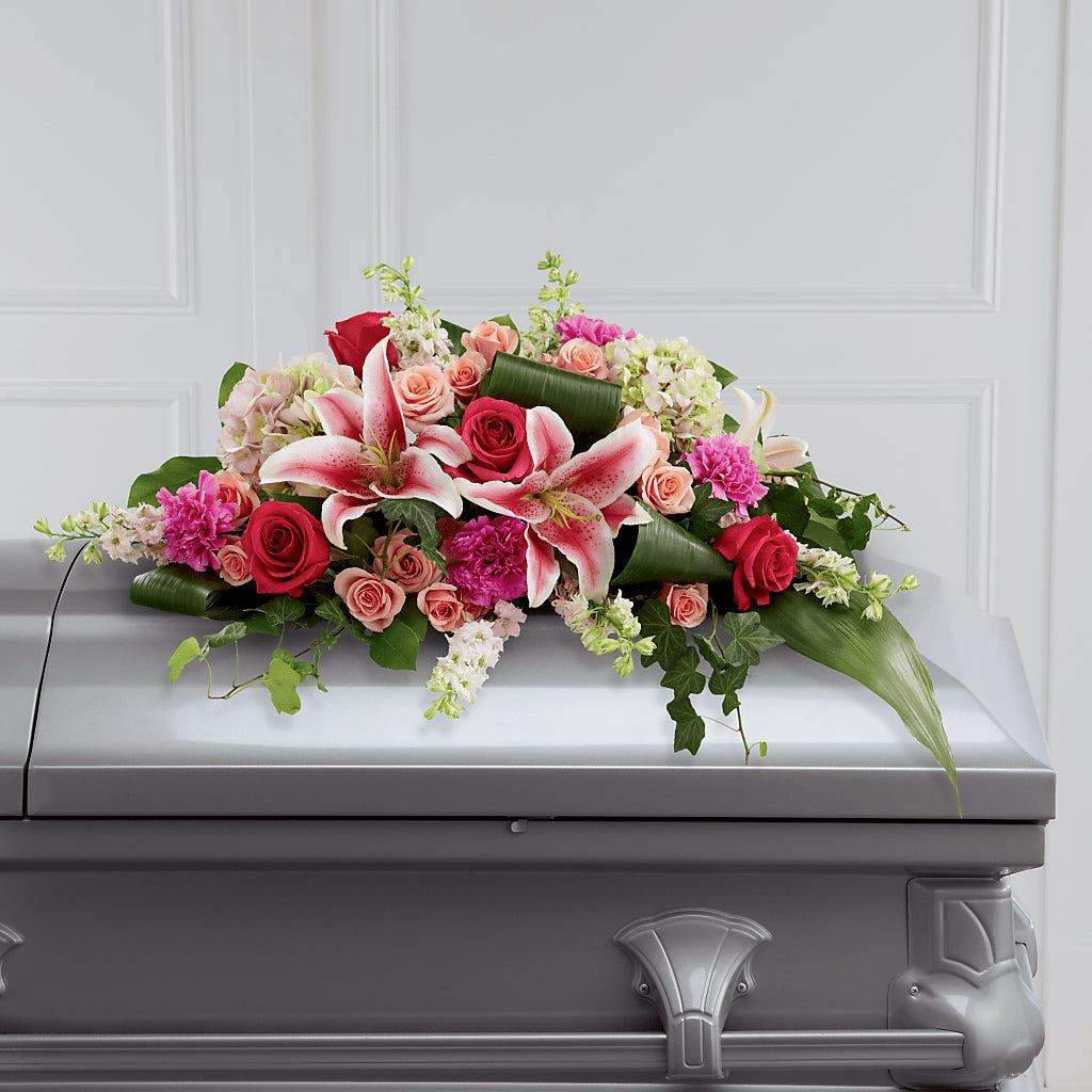 Splendid Grace Casket Spray – Facet Flowers, Austin TX