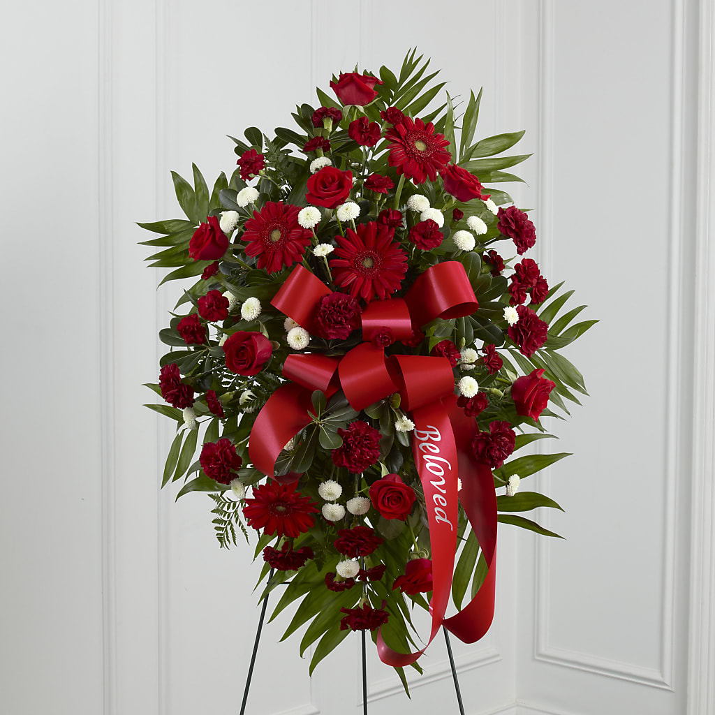 Treasured Memories Standing Spray – Facet Flowers, Austin TX