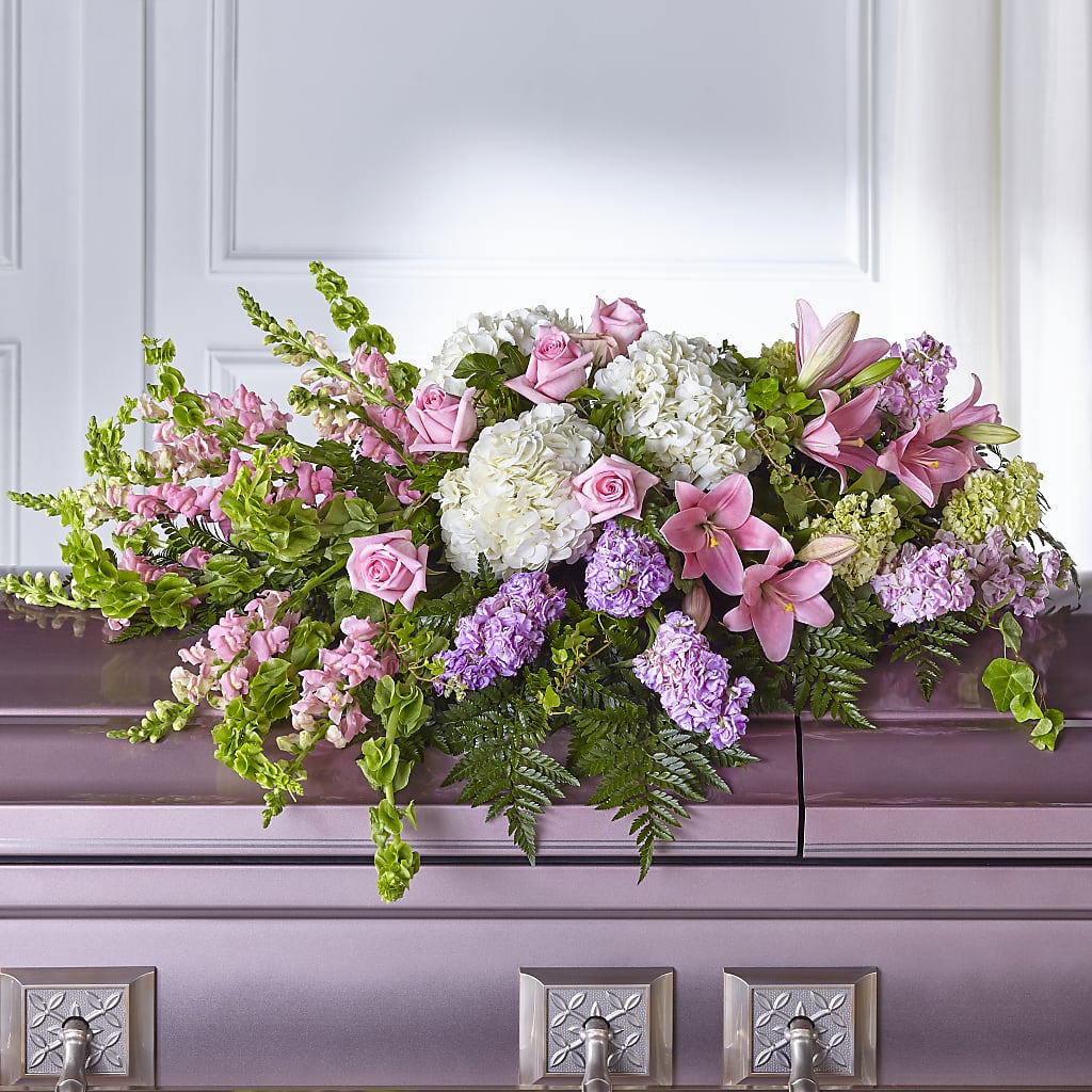 Life's Gratitude Casket Spray – Facet Flowers, Austin TX