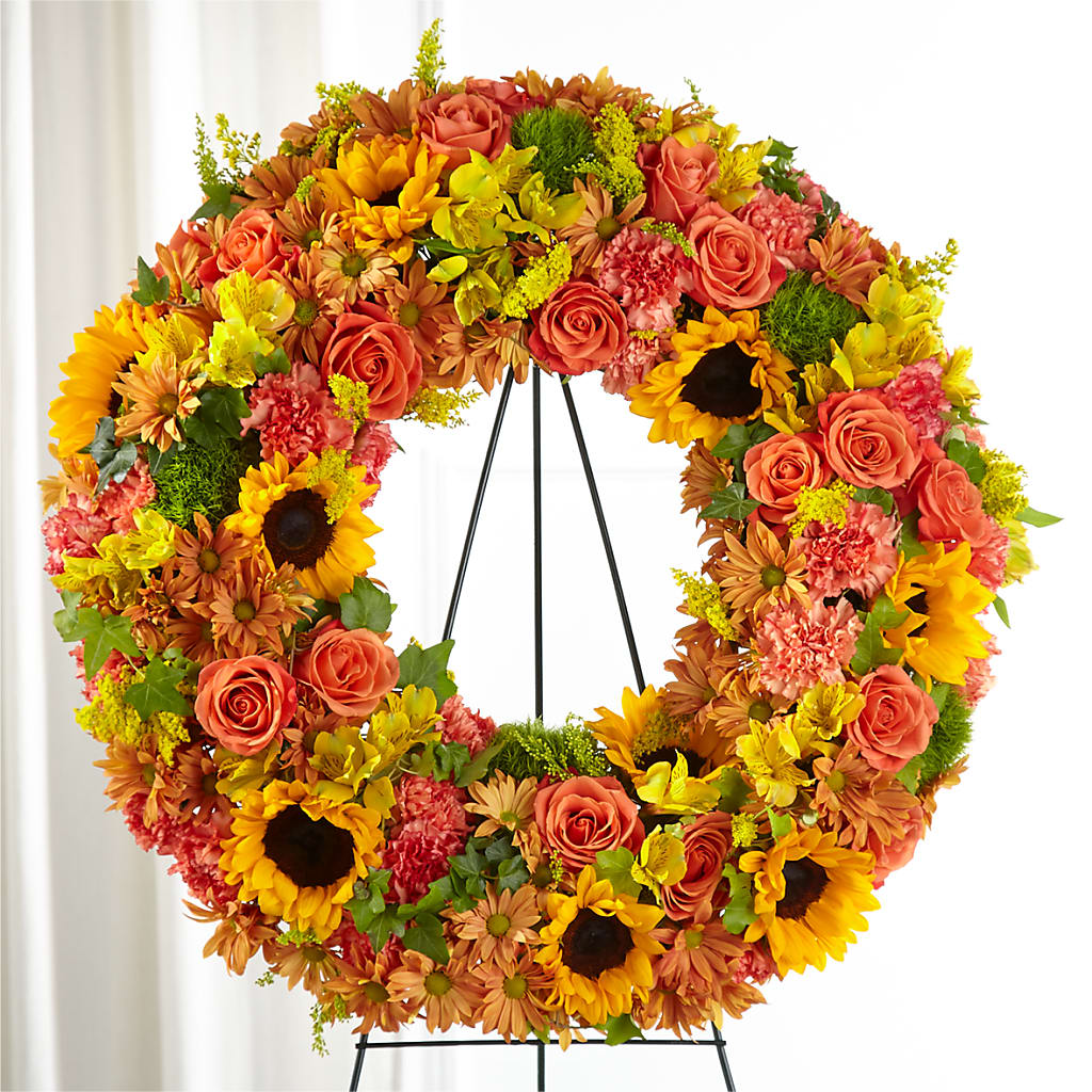 Autumnal Memories Wreath (Standard) – Facet Flowers, Austin TX