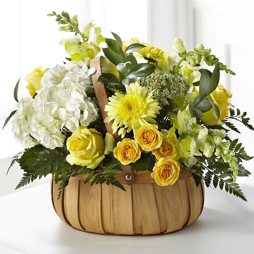 Rustic Remembrance Basket – Facet Flowers, Austin TX