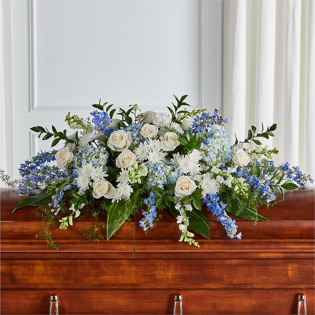 Timeless Essence Casket Spray – Facet Flowers, Austin TX
