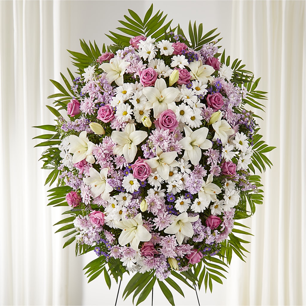 Surrounded by Love Standing Spray – Facet Flowers, Austin TX