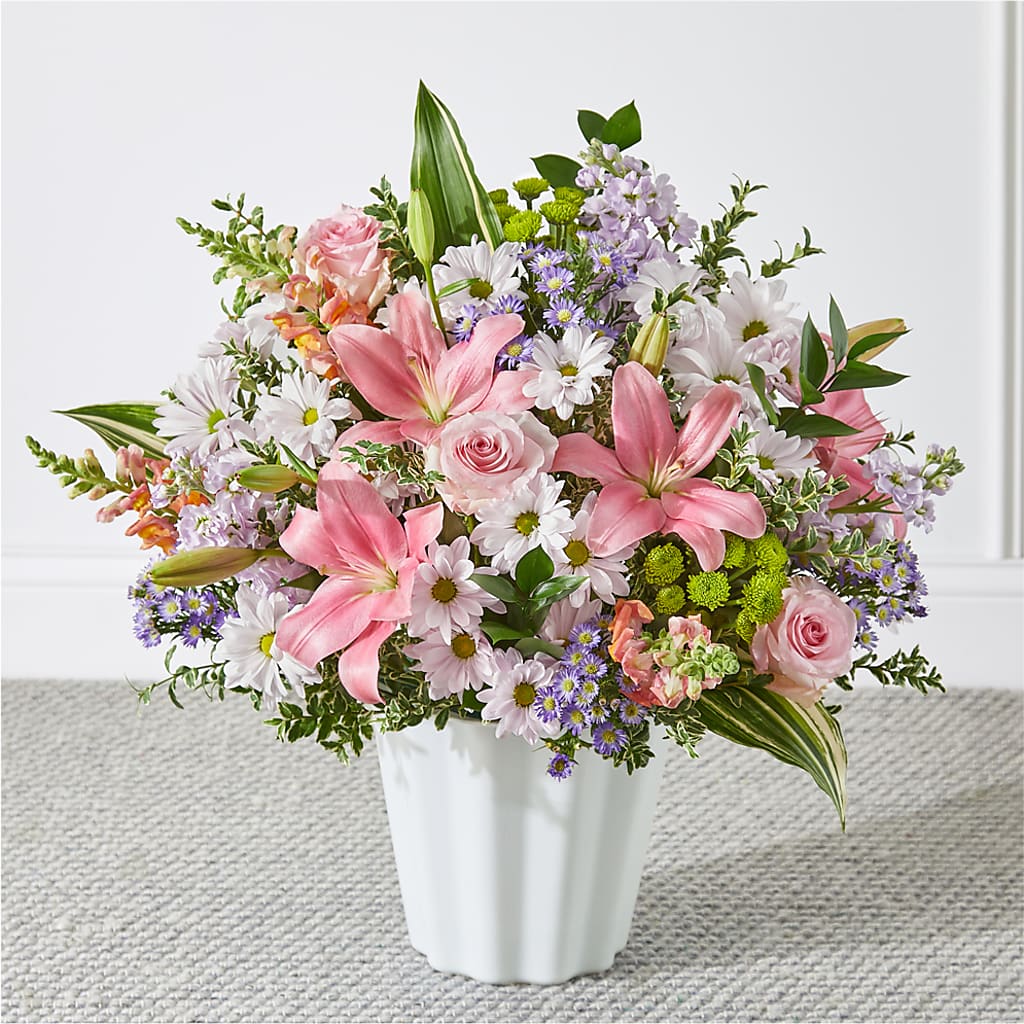 Abundant Compassion Floor Basket – Facet Flowers, Austin TX