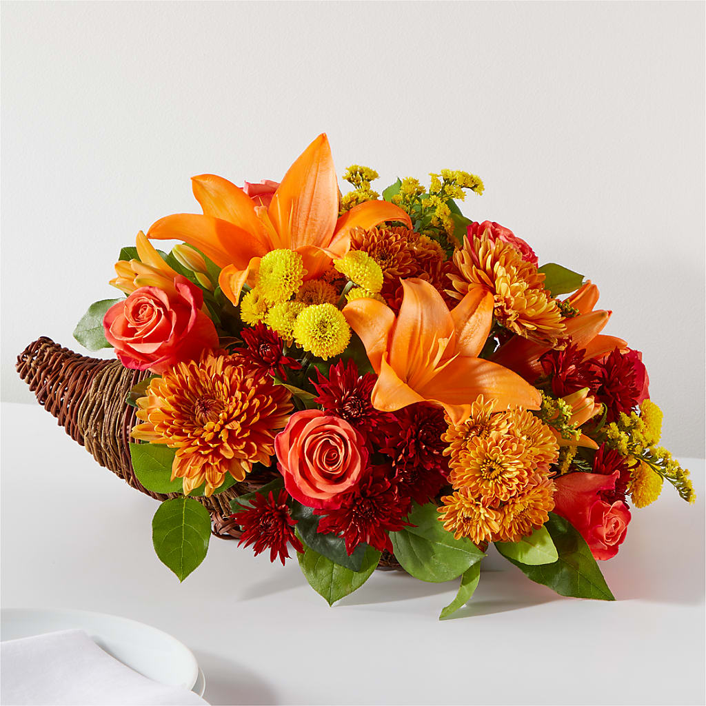 Bouquet of Blessings Cornucopia – Facet Flowers, Austin TX