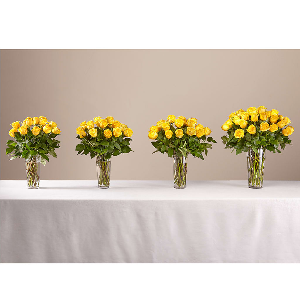 Long Stem Yellow Rose Bouquet –  Facet Flowers, Austin TX