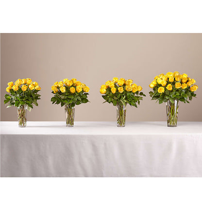 Long Stem Yellow Rose Bouquet –  Facet Flowers, Austin TX