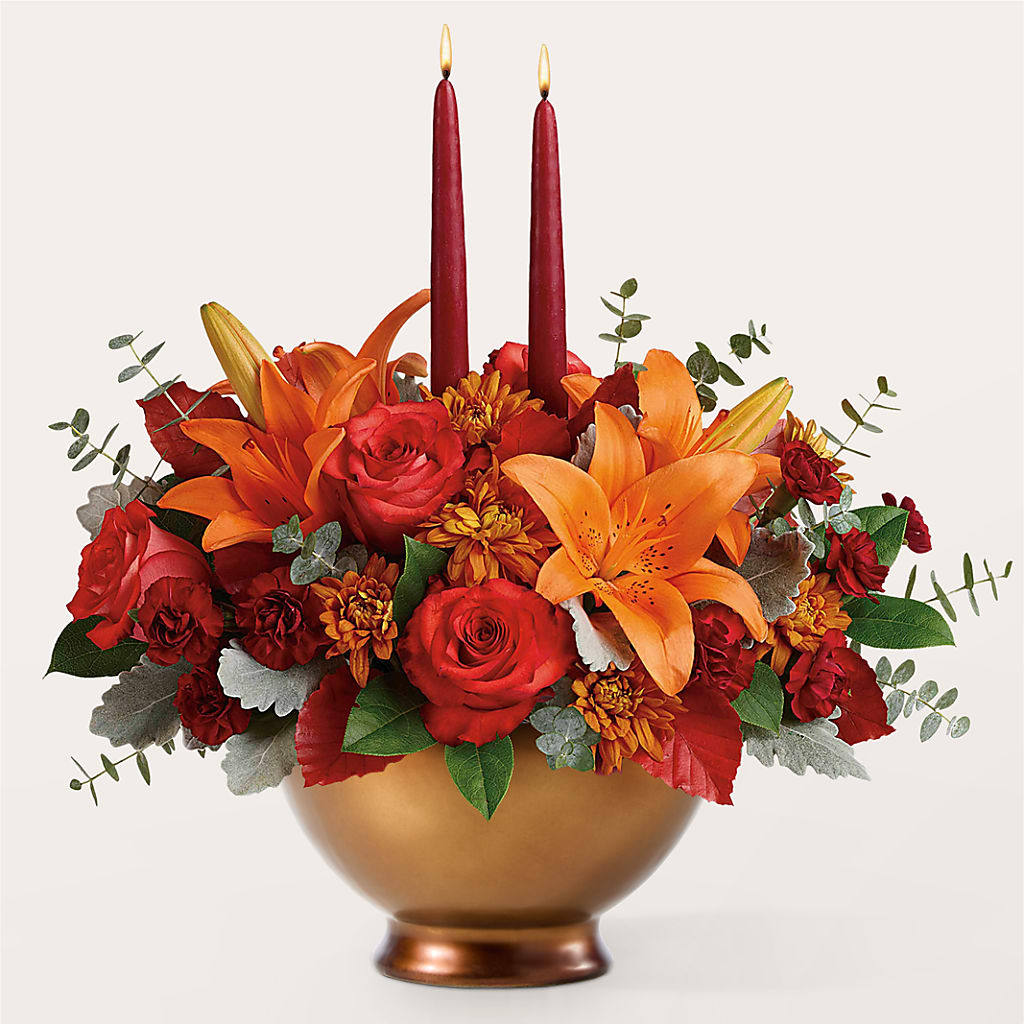 Fruits of Fall Centerpiece –  Facet Flowers, Austin TX