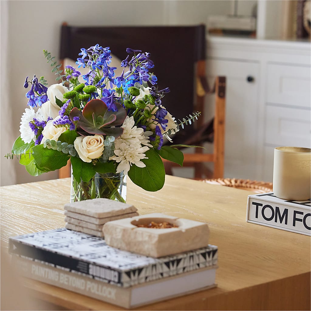 Cerulean Waves Bouquet –  Facet Flowers, Austin TX