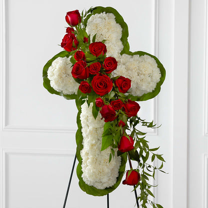 Floral Cross Easel –  Facet Flowers, Austin TX