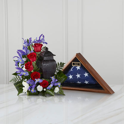 Patriotic Tribute Arrangement –  Facet Flowers, Austin TX