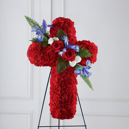 Faithful Hero Floral Cross –  Facet Flowers, Austin TX