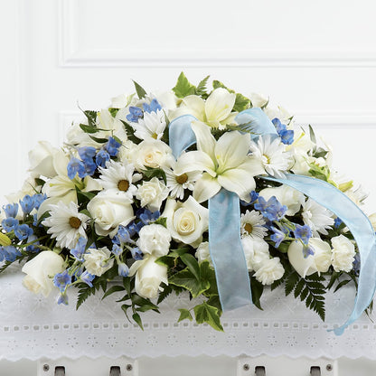Tender Treasure Casket Spray –  Facet Flowers, Austin TX