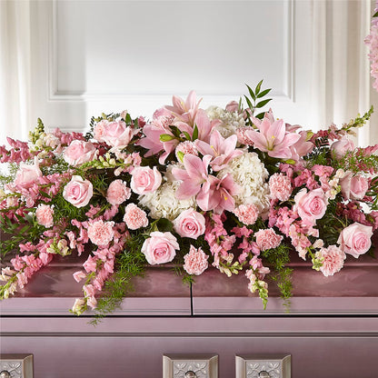 Life & Remembrance Casket Spray –  Facet Flowers, Austin TX