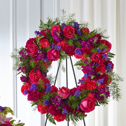 Calming Colors Wreath –  Facet Flowers, Austin TX