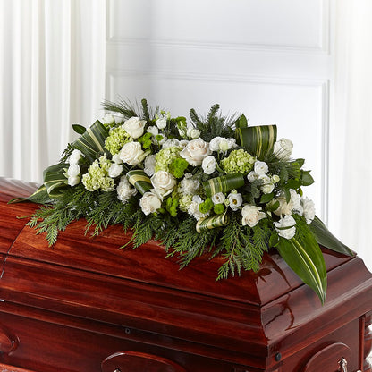 Hopeful Gesture Casket Spray –  Facet Flowers, Austin TX