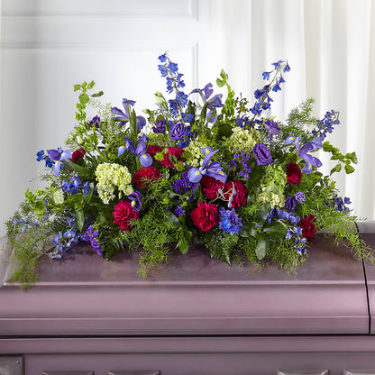 Always Treasured Casket Spray –  Facet Flowers, Austin TX