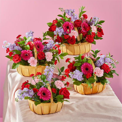 Pink Picnic Basket –  Facet Flowers, Austin TX