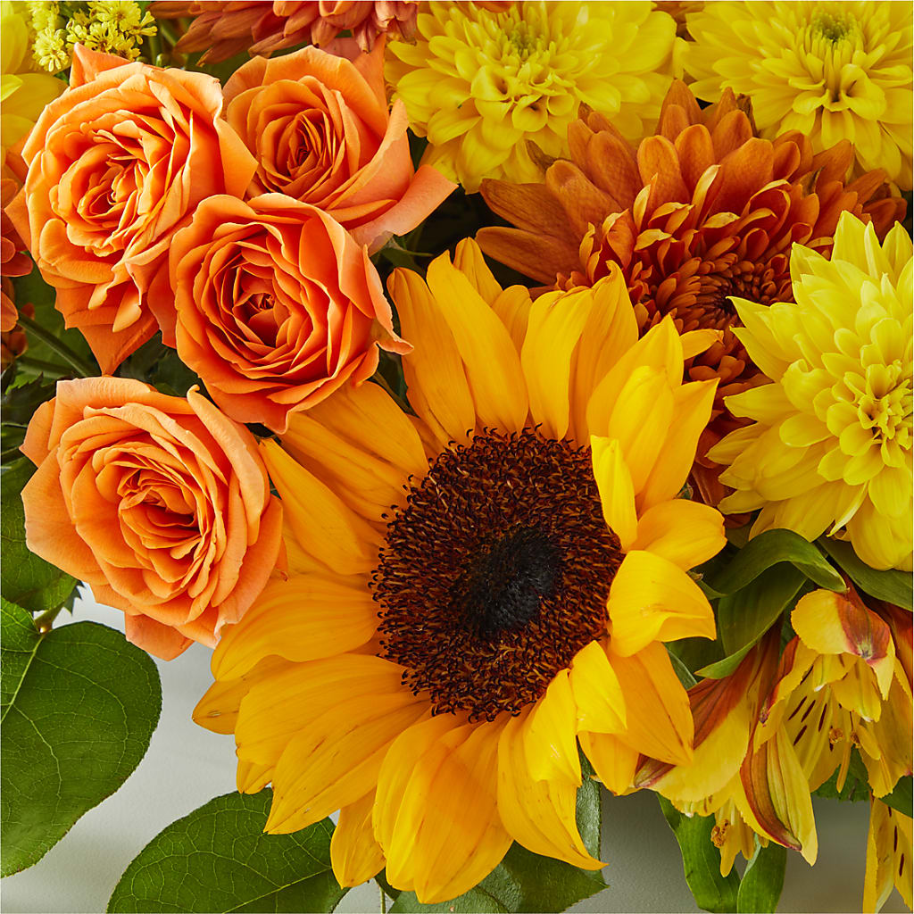 Autumn Harmony Centerpiece –  Facet Flowers, Austin TX