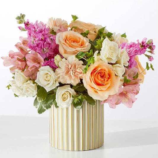 Paradise Bouquet with Ivory Vase –  Facet Flowers, Austin TX