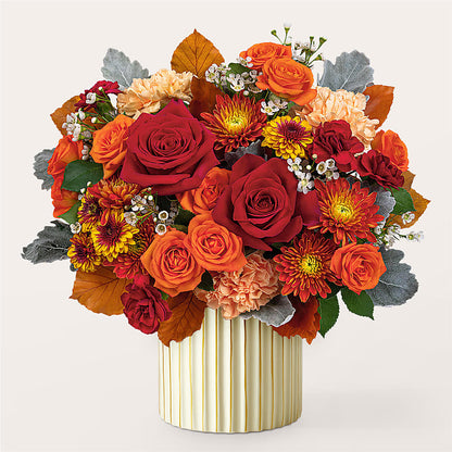 Merlot Bouquet with Ivory Vase –  Facet Flowers, Austin TX