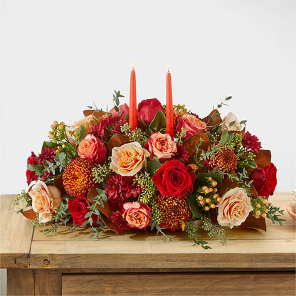 Gather Near Centerpiece –  Facet Flowers, Austin TX