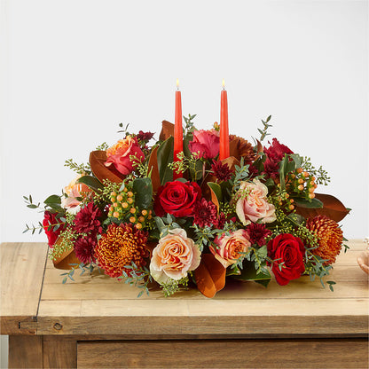 Gather Near Centerpiece –  Facet Flowers, Austin TX