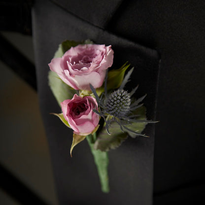 Veronica Boutonniere –  Facet Flowers, Austin TX