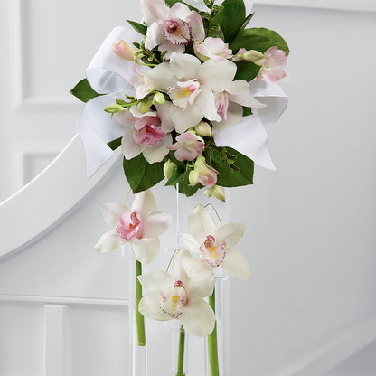 Perfect Entrance Pew Arrangement –  Facet Flowers, Austin TX