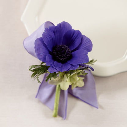Purple Passion Boutonniere –  Facet Flowers, Austin TX