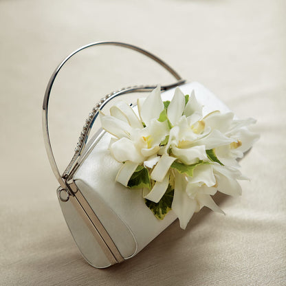 White Purse Decor –  Facet Flowers, Austin TX